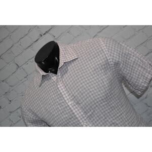 UNTUCKit Dress Shirt Mens Size XL Slim Fit 100% LINEN Pink Plaids Hawaiian